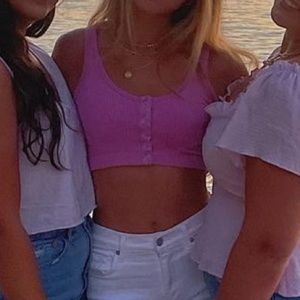 Pink urban outfitters crop top